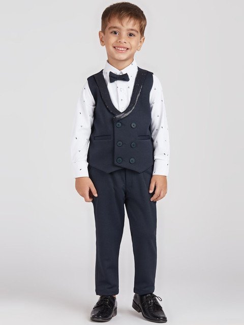 YK Boys Single-Breasted Four-Piece Suit