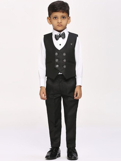 YK Infant Boys Double-Breasted 4-Piece Casual Suit