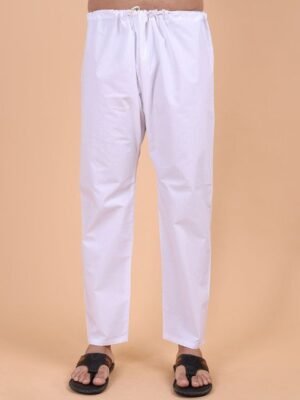 Zeal Men Pure Cotton High-Rise Pyjamas with Adjustable Drawstring