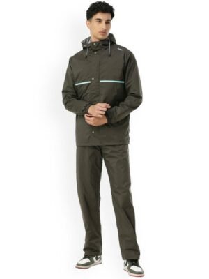 Zeel Attached Hooded Waterproof Rain Jacket