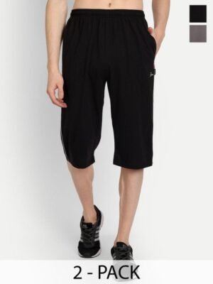 ZEFFIT Men Pack Of 2 Regular Fit Capris